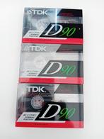 3 keer Tdk d 90 sealed. Cassettebandjes nieuw, Cd's en Dvd's, 2 t/m 25 bandjes, Overige genres, Ophalen of Verzenden, Nieuw in verpakking