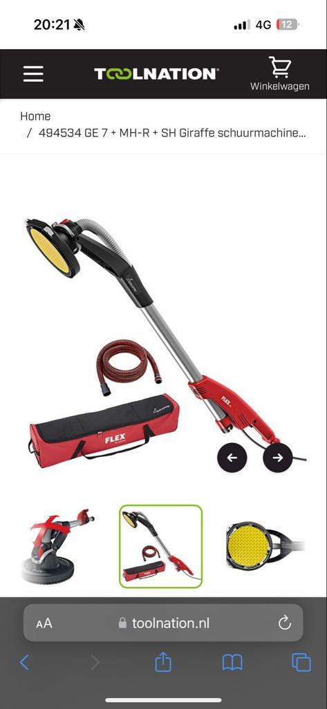 Flex GE 7 + MH-R + SH Langnek Schuurmachine, Doe-het-zelf en Verbouw, Gereedschap | Schuurmachines, Zo goed als nieuw, Overige typen