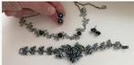Vintage sierraden set met rozen, Sieraden, Tassen en Uiterlijk, Antieke sieraden, Ophalen of Verzenden, Zilver, Armband