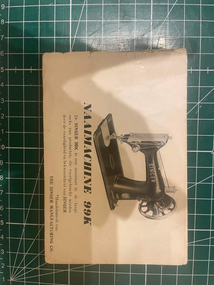 Singer 99K Naaimachine Handleiding - Origineel, Hobby en Vrije tijd, Stempelen, Gebruikt, Overige typen, Ophalen of Verzenden