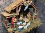 Oude kerststal uit de jaren 1950, Diversen, Kerst, Ophalen of Verzenden, Zo goed als nieuw
