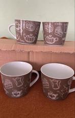4 Leuke Koffie/Thee Mokken - Kitchen Food, Keramiek, Nieuw, Ophalen of Verzenden, Overige stijlen