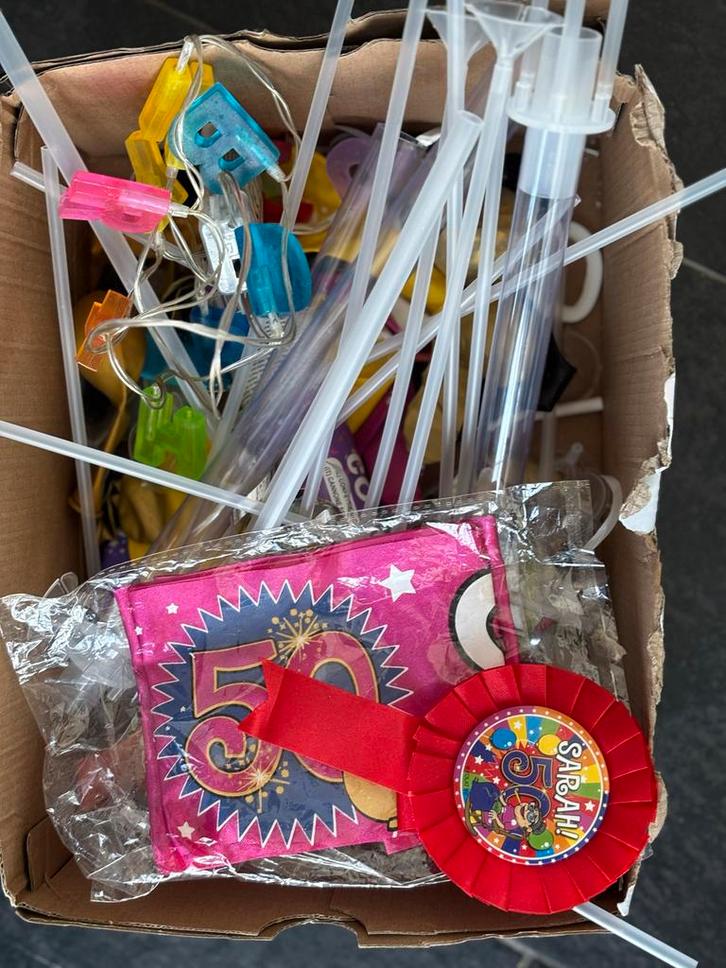 Grote Verjaardagsbanner - 180x88 cm, Hobby en Vrije tijd, Stoffen en Lappen, Zo goed als nieuw, Polyester, 120 cm of meer, 30 tot 200 cm