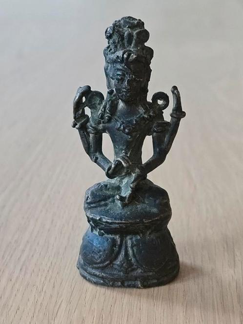 Prachtige antieke bronzen Boeddha/ tempelbeeldje 1830 a 1850, Antiek en Kunst, Antiek | Koper en Brons, Brons, Ophalen of Verzenden