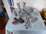  leuke sfeervolle grijze kerstspullen, beeldjes versiering, Diversen, Kerst, Ophalen of Verzenden, Zo goed als nieuw
