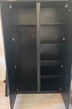 Meubella Malibu Kledingkast - Mat Zwart met Spiegel, Ophalen, Overige materialen, 100 tot 150 cm, Zo goed als nieuw