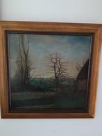 Olieverfschilderij L.v. Groningen (met gaatjes), Antiek en Kunst, Kunst | Schilderijen | Klassiek, Ophalen of Verzenden