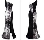 nieuwe galajurk maat M zwart/wit, Maat 38/40 (M), Galajurk, Zwart, All2wish4