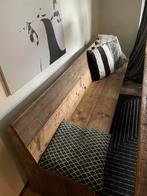 Steigerhouten bank, Huis en Inrichting, Woonaccessoires | Spiegels, Ophalen, 125 cm of meer, Zo goed als nieuw, Minder dan 100 cm