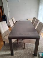 Eettafel met 6 stoelen, Ophalen, Gebruikt, 6 tot 8 stoelen