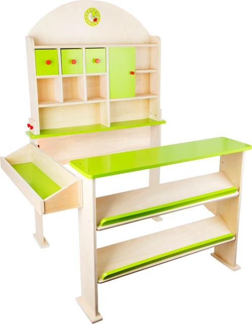 Houten winkel/marktkraam groen, Kinderen en Baby's, Speelgoed | Houten speelgoed, Nieuw, Meubelstuk of Keukentje, Ophalen of Verzenden