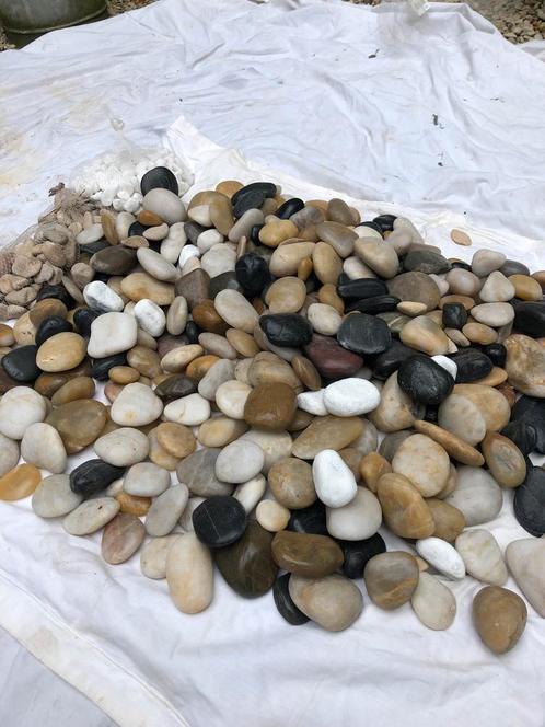 KEIEN GEMENGDE KLEUR SIERSTEEN STENEN TUIN AQUARIUM, Tuin en Terras, Grind, Keien en Split, Zo goed als nieuw, Kei, Overige materialen