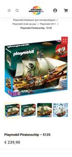 Playmobil piratenschip nr 5135, Ophalen of Verzenden, Zo goed als nieuw, Complete set