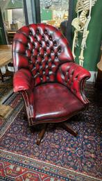 Originele lederen Chesterfield captain chair, Ophalen