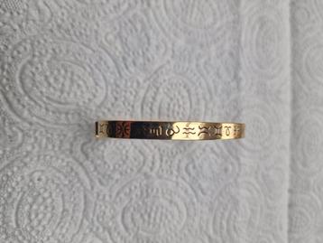 Gouden Slavenarmband Astrologie - Stevige Sluiting beschikbaar voor biedingen