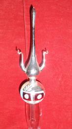 Oude glazen kerstbal kerstpiet met haken, Ophalen of Verzenden, Gebruikt