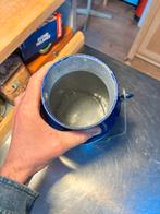 Donkerblauwe Emaille Melkkan met Deksel, Antiek en Kunst, Antiek | Emaille, Ophalen