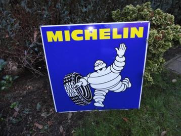 Origineel Emaille bord Michelin dubbelzijdig beschikbaar voor biedingen