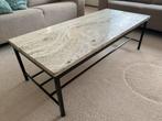 Vintage creme travertin marmeren unieke salontafel uit 1964, Ophalen, Gebruikt, 100 tot 150 cm, Minder dan 50 cm