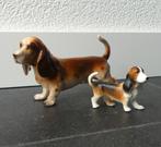 Vintage hondjes Bassett Hound beeldjes hondenbeeldjes Basset, Verzamelen, Ophalen of Verzenden, Gebruikt, Dier
