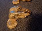 3 gouden olifant (kapstok) haken, Ophalen of Verzenden