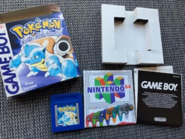 N64 Pokémon Blue gameboy boxed, Spelcomputers en Games, Games | Nintendo Game Boy, Gebruikt, Role Playing Game (Rpg), 1 speler