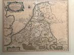Oude antieke landkaart Belgie Petrus Kaerius ets gravure, Ophalen of Verzenden