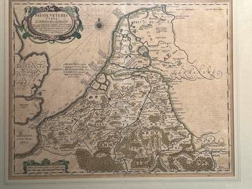 Oude antieke landkaart Belgie Petrus Kaerius ets gravure beschikbaar voor biedingen