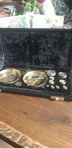 Zeer compleet groot oud doosje met juwelier/goud weegschaal*, Antiek en Kunst, Ophalen of Verzenden