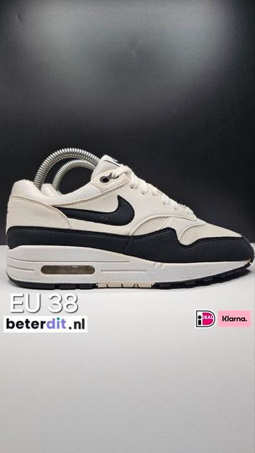 Nike Air Max 1 'White/Black' Maat: 38