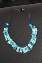 Chique Sieraden Set - Belief - Ketting, Oorbellen en Armband, Ophalen of Verzenden, Zo goed als nieuw, Blauw, Overige materialen