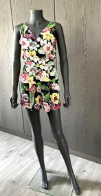 MOTELROCKS - gebloemde playsuit - 36 (S), Kleding | Dames, Jumpsuits, Zo goed als nieuw, Maat 36 (S), Motelrocks, Zwart