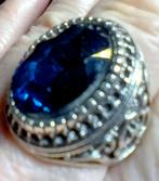 Groot blauw dames of heren ring maat 17, Sieraden, Tassen en Uiterlijk, Ringen, Nieuw, Blauw, Verzenden