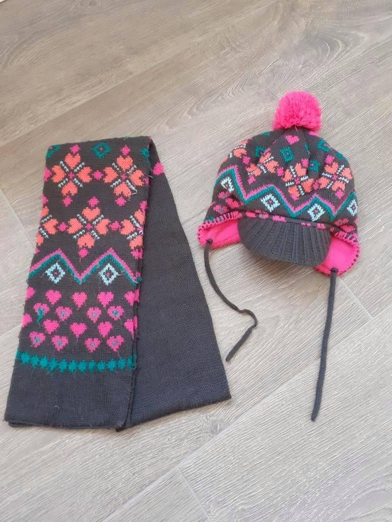 muts en sjaal hema 1 size, Gebruikt, 110 t/m 116, Ophalen of Verzenden, Hema