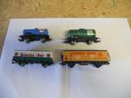 Vier wagons - 3 x Jouef en 1 x Lima, Hobby en Vrije tijd, Modeltreinen | H0, Gebruikt, Gelijkstroom, Jouef, Wagon