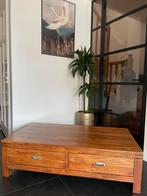Teak houten salontafel – robuust & stijlvol, Ophalen, Gebruikt, 100 tot 150 cm, Teakhout