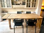 Robuuste massieve eettafel blank hout, Huis en Inrichting, Tafels | Eettafels, Ophalen, 200 cm of meer, 50 tot 100 cm, Zo goed als nieuw