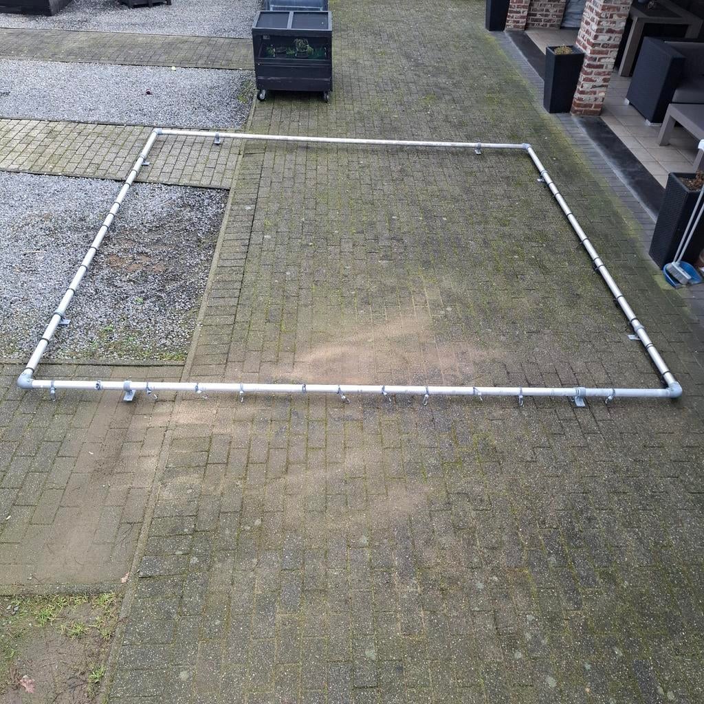 Aluminium frame 4m x 4m, Tuin en Terras, Tuinhekken en Hekwerk, Ophalen, Aluminium, Spijlenhekwerk