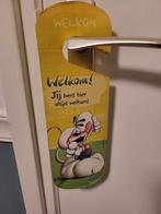 Diddl Deurhanger 'Welkom' en 'Verboden te betreden', Verzamelen, Ophalen of Verzenden, Gebruikt, Kunststof, Strip- of Tekenfilmfiguur