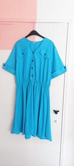 Hel blauwe vintage jurk, Maat 46/48 (XL) of groter, Zo goed als nieuw, Vintage, Boven de knie