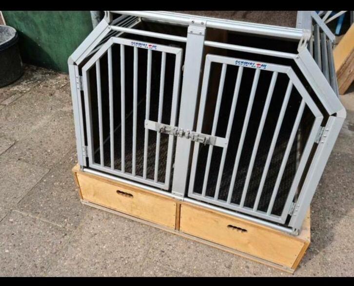 Schmidt transportboxen met matten en ladenbak xl, Dieren en Toebehoren, Hondenhokken, Gebruikt, 100 cm of meer, 110 cm of meer