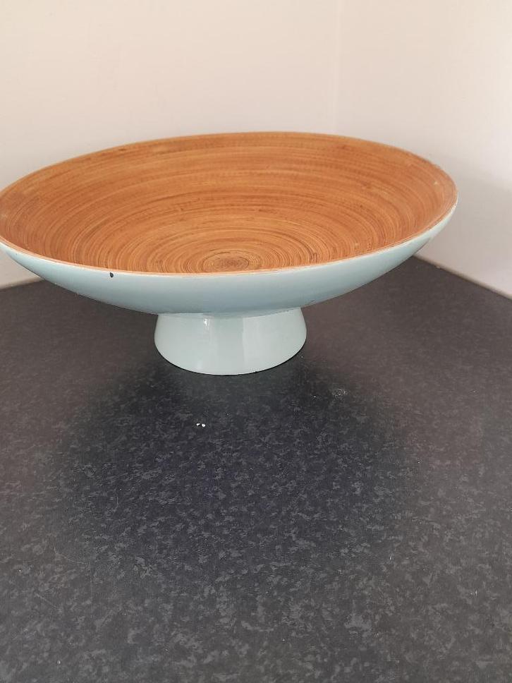 Houten schaal, Huis en Inrichting, Woonaccessoires | Schalen en Manden, Zo goed als nieuw, Schaal, Rond, Hout, Ophalen of Verzenden