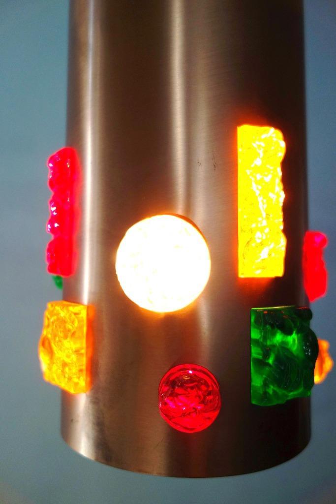 Vintage hanglamp brutalist Fischer Leuchten 1 van 2, Huis en Inrichting, Lampen | Hanglampen, Gebruikt, 75 cm of meer, Ophalen of Verzenden