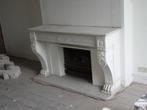 Antieke wit marmer schouw 165x45x95cm., Antiek en Kunst, Ophalen