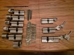 Meerdere knopcilinders (SKG**) met veel sleutels, Ophalen of Verzenden, Zo goed als nieuw, Rvs, Slot