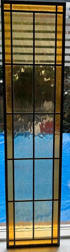Kleurrijk glas in lood 112 x 26,5 cm beschikbaar voor biedingen