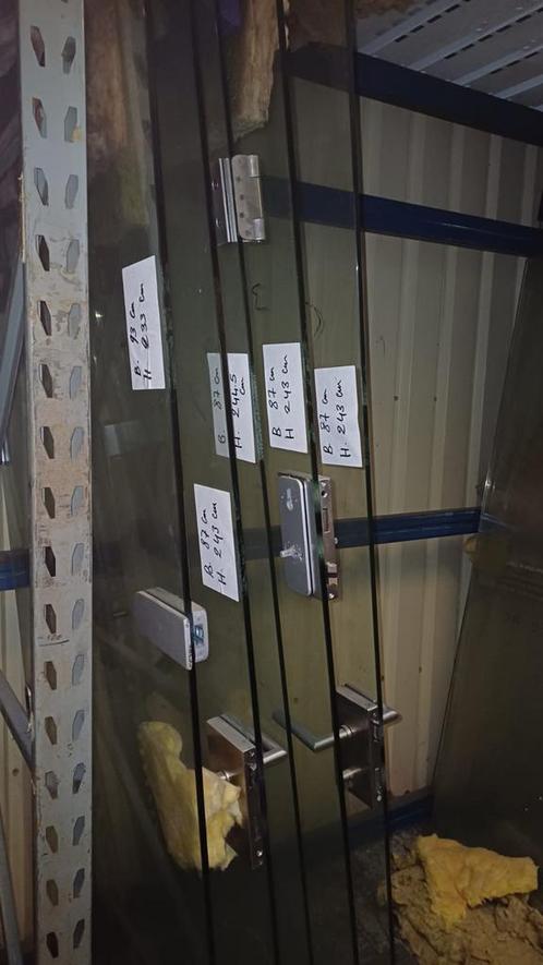 Glazen deuren 199- euro per stuk nu 150 euro, Doe-het-zelf en Verbouw, Deuren en Horren, Zo goed als nieuw, Binnendeur, Minder dan 200 cm
