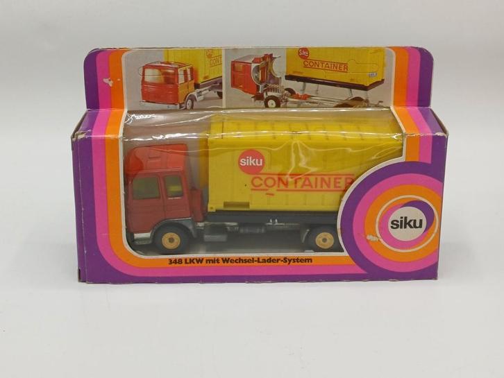 SIKU Man container transport 348, Hobby en Vrije tijd, Modelauto's | 1:50, Zo goed als nieuw, Bus of Vrachtwagen, SIKU, Ophalen of Verzenden