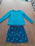 Leuke merk meisjes set blauw turquoise 134/140, Ophalen of Verzenden, Zo goed als nieuw, Meisje, Setje