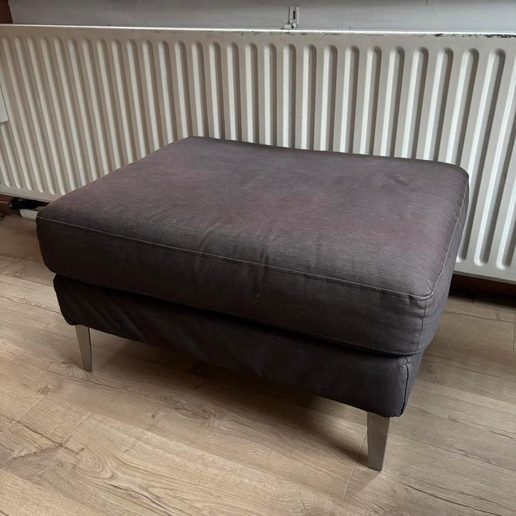 Grijze poef, Huis en Inrichting, Banken | Voetenbanken en Poefen, Gebruikt, 50 tot 75 cm, 75 tot 100 cm, Rechthoekig, Ophalen